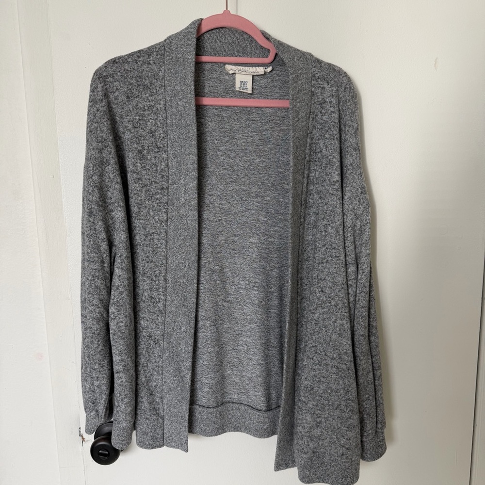 Gray Open-Front Women's Sweater H&M Size xs/s